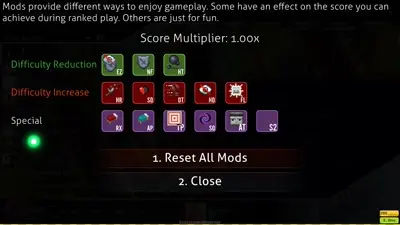 Skin screenshot - Mod select